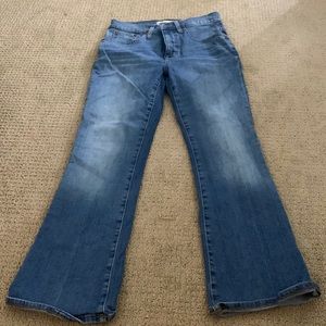 Womens cropped flare jeans